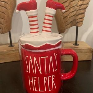 Rae Dunn SANTAS HELPER mug